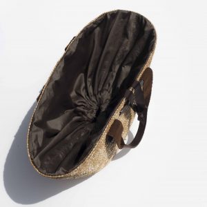sac panier en paille classic chic doublé avec poches intérieur élégant stylé de chez Zukerka Handbagds