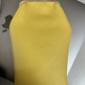 étui de lunettes en cuir naturel jaune, fabriqué en France, petite maroquinerie, accessoires
