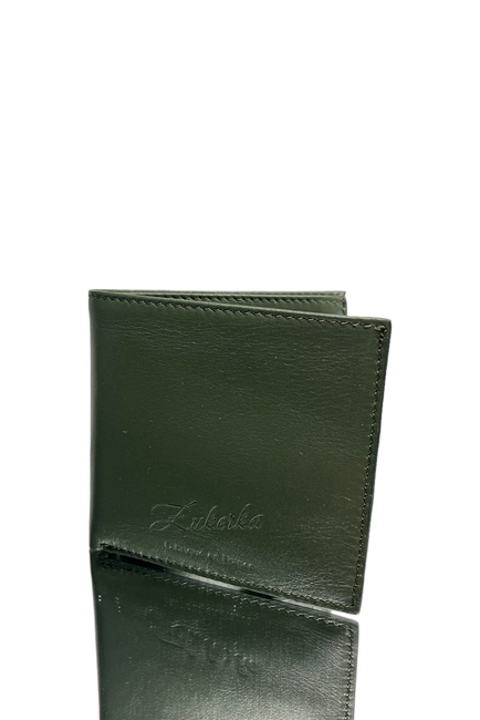 portefeuille en cuir veritable vert kaki unisex portemonaie porte-cartes fabriqué en France maroquinerie